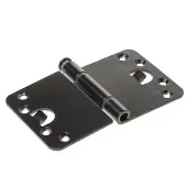 Bsw veiligheidsscharnier Protect 818, afgeronde hoek, mat zwart, 89x152mm, SKG**