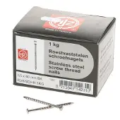 Bouwsales 1 kg schroefnagel rvs bk 3.5x60mm