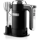 WESTINGHOUSE Retro Handmixer – 6 snelheden + turbofunctie – Gardes & Deeghaken – Met opbergstandaard – 350W – Rood