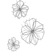 Bonprix Wanddecoratie in bloemvorm (3-dlg. set) maat 0
