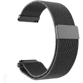 SmartphoneClip Horlogeband - Milanees - 22mm - zwart - Horlogebandjes