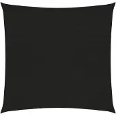 vidaXL Zonnezeil 160 g/m² 4x4 m HDPE zwart