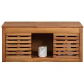 Vente-Unique.nl Hangende wastafelmeubel van acaciahout - 90 cm - PENEBEL