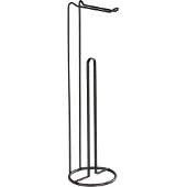 Wenko Toiletrolhouder 2-in-1 Lugano mat zwart staal - Reserverolhouder - Toiletpapier houder vrijstaand - WC Rolhouder staand - Zwart