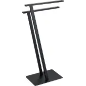 Wenko Handdoekhouder Lirio zwart mat - Handdoekrek - Handdoekenrek - Handdoekstang vrijstaand
