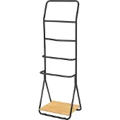 Wenko Handdoekhouder Verona zwart mat 51x157cm - Handdoekrek - Handdoekenrek - Handdoekstang vrijstaand