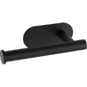 Wenko Turbo-Loc Toiletrolhouder Orea RVS zwart mat - WC Rolhouder - Bevestigen zonder boren - Zelfklevend - 10 jaar garantie