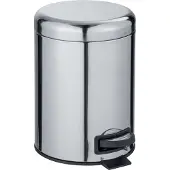 Wenko Leman afvalemmer 5 liter RVS glanzend