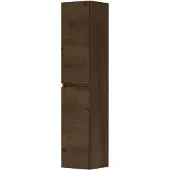 Ink Hoge Kast 169x35cm - Houten Keerlijst - 2 Deuren - Links/rechts - Front Vlak - Fineer Chocolate - Badkamermeubels, Kolom- En Zijkasten, Hoge