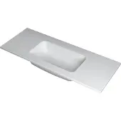 Ink Faktor Meubelwastafel 120x45cm Polystone - Midden - Zonder Kraangat - Mat Wit - 8718835123130 - Rechthoekig - Wastafels, Meubelwastafels