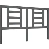 vidaXL Hoofdbord 146x4x100 cm massief grenenhout grijs