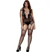 Baci - plus size necc set - korset vetersluiting - zwart - XL/XXL