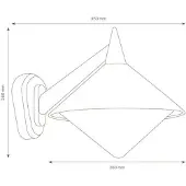 LCD Wandlamp buiten Liara, zwart, Aluminium, Modern, Wandlamp buiten