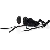 Calexotics - 10-Function Thong with Ties - Stimulator Zwart