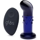 Gläs Vibrerende Buttplug Met Afstandsbediening 10,2 cm