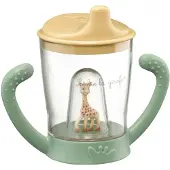 Sophie La Girafe Sophie de giraf Beker - Drinkbeker voor kinderen - Lekvrij - Anti-lek beker - Vanaf 6 maanden - 200 ml - In witte geschenkdoos - Geel/Groen