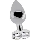 Shots Lucky Diamond Plug - 2.75 Inch - Silver
