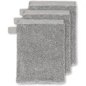 Vtwonen Groove set a 3 washandjes - Antraciet - 16 x 22 cm set van 3
