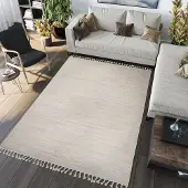 Tapiso Sari Vloerkleed Woonkamer Beige Tapijt Karpet Maat- 80x150