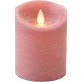 Anna's Collection LED Stompkaars Rustiek Oud Roze D 7,5 H 10 Cm