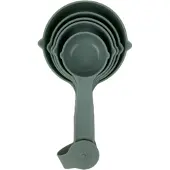 Excellent houseware Maatlepels ZAKI - Lichtblauw - Kunststof - 30 / 60 / 80 / 125 / 250 ml - 5 stuks