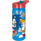 Stor Sonic the Hedgehog Tritan Drinkfles - 580 ml – Vaatwasserbestendig & BPA-vrij - Drinkfles voor kinderen – Transparant blauw/Rood