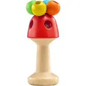 Selecta Rammelaar & Tuimmelaar Giralo 10 Cm Hout Naturel/rood