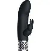 Royal Gems - Krachtige oplaadbare Rabbit vibrator -Zwart