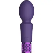 Royal Gems - Brilliant Mini Wand Vibrator - Paars