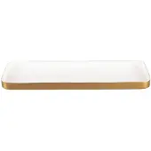 Present Time Dienblad Festive - Wit - 13x2x32 cm