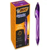 BIC Gel-ocity Quick Dry Intrekbaar Gelpen Paars 0,3 mm Medium Rollerball Navulbaar 12 Stuks