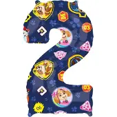 Paw Patrol - Folieballon - 2 - 66 Cm - Blauw - 1 stuks