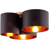 LINDBY Plafondlamp , Laurenz, dimbare, Grijs, Woonkamer, Stof, Modern