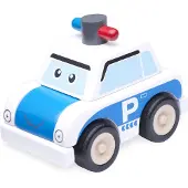 Wonderworld Bouwvoertuig Politie 8.5x13x10.5 cm
