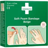 Holthaus Medical Soft Foam Bandage Beige 3 cm x 4,5 m 51011018 1 St
