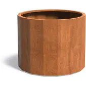 HetTuinstel.nl Cortenstaal plantenbak 'Boxer' Ø100x80cm - Met bodem