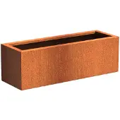 HetTuinstel.nl Cortenstaal plantenbak 120x40x40cm - Met bodem