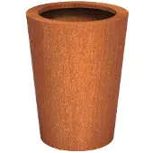 HetTuinstel.nl Cortenstaal plantenbak taps Ø60x80cm - Met bodem