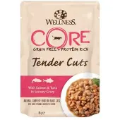 Wellness Core Kattenvoer Tender Cuts Zalm - Tonijn 85 gr