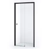 Maxaro Crystal Comfort Douchedeur 100 cm Mat zwart Helder glas Schuifdeur | Douchedeur Schuifdeur | Schuifdeur Douche | Schuifwand douche