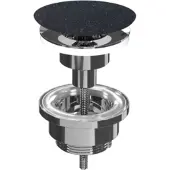 Ink Niet-afsluitbare Plug Quartz - Zwart - 8718835041007 - Wastafels, Afvoerpluggen