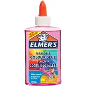 ELMER'S Elmer’s transparant PVA-lijm | Roze | 147 ml | uitwasbaar en kindvriendelijk | geweldig voor het maken van slijm en om te knutselen