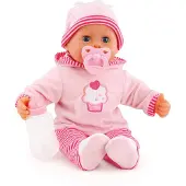 Bayer - Babypop First Words Baby 38 cm in roze