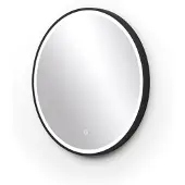 Maxaro Vivo Badkamerspiegel met ledverlichting | 60 cm Rond | Zwarte Ronde Badkamerspiegel | Ronde Spiegel Zwart | Toiletspiegel Rond Zwart