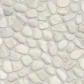 Maxaro Mozaïek Pebble White 30x30cm Natuursteen Wit Mat Wandtegels | Mozaïek Wandtegels Badkamer | Mozaïek Tegels Kopen | Mozaïek Tegels Keuken