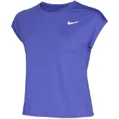 Nike Court Dri Fit Victory Short Sleeve T-shirt Blauw XS Vrouw