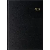Brepols Bremax Santex dagagenda met kwartierindeling 2027 zwart (1 dag per pagina) 6-talig