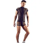 Sven Joyment Netstof Korte Body met Harnas Motief