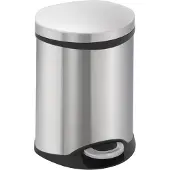 EKO Pedaalemmer Schelp 6 Liter RVS Mat