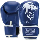 Super Pro Combat Gear Talent (kick)bokshandschoenen Blauw/Wit 6oz